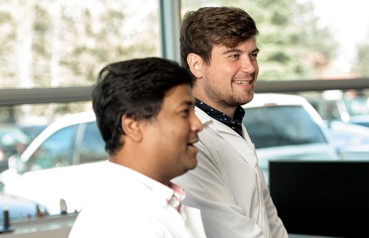 Noblegen scientists working together in the lab